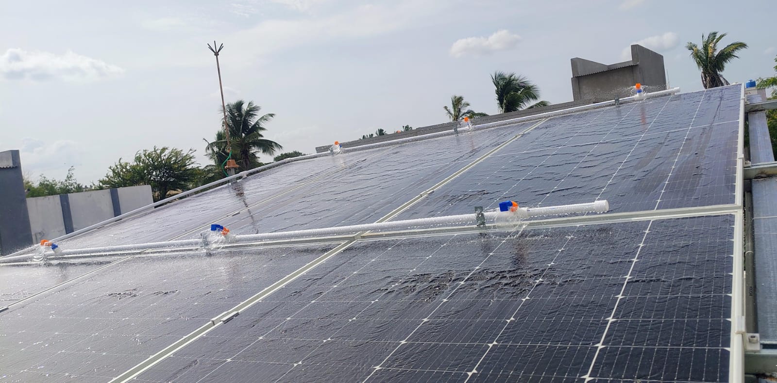 Solar panels on a sunny day